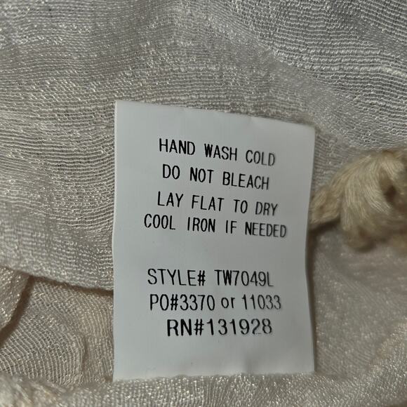 Wishlist Women S/M Top Crochet Flowy Vacation Tunic Travel Boho Hippie Festival - Picture 10 of 10